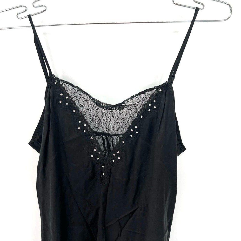 Victoria’s Secret silk women’s sequins rhinestone black chemise
